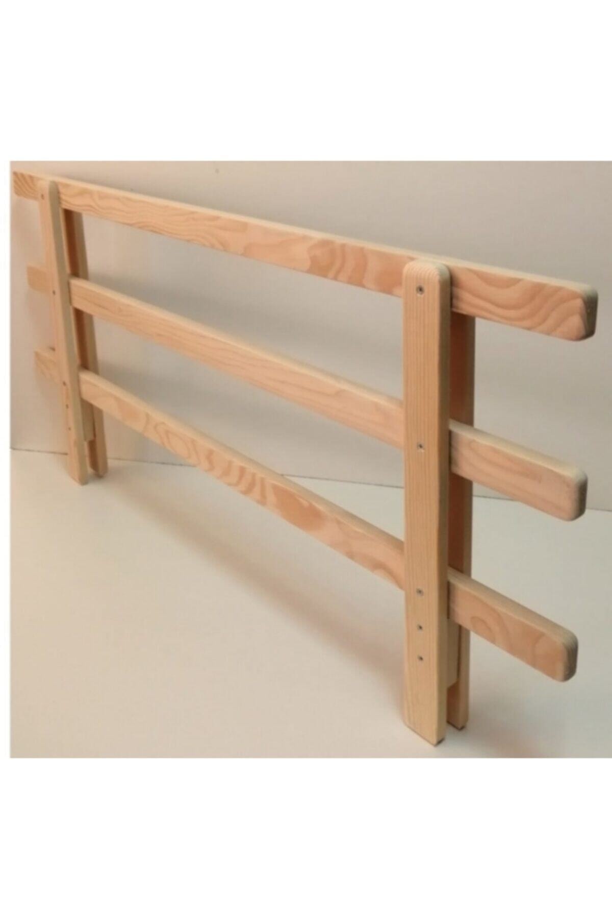 Ceestore Ahşap Bebek Çocuk Yatak Koruma Bariyeri Korkuluk Beşik Korkuluğu 120x45